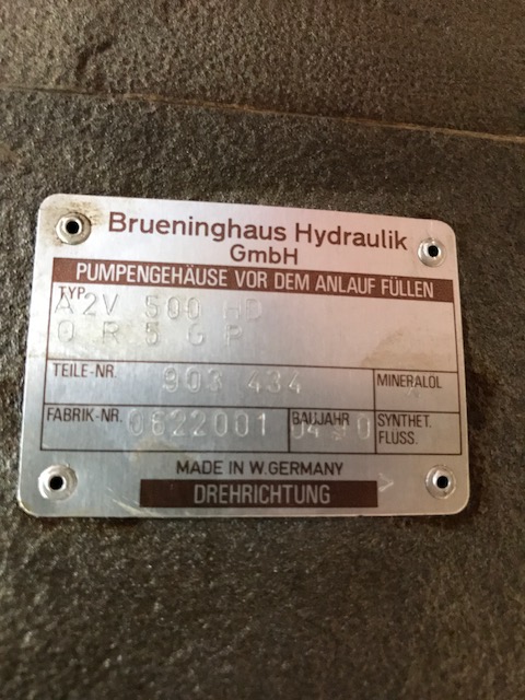 Pompa Idraulica Brueninghaus Hydraulik A2V500 HD 0 R 5 GR