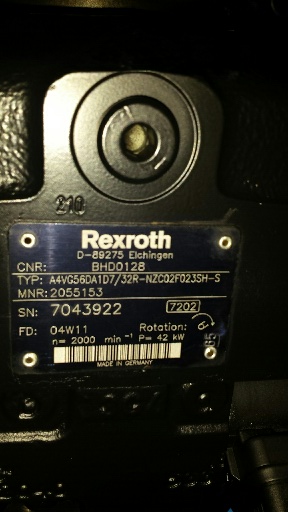 Pompa idraulica Bosch Rexroth A4VG56 DA 1D7/32R-NZC02F0235H-S