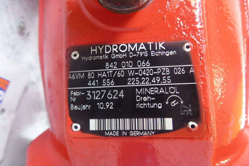 Motore idraulico Hydromatik A6VM80HA1T/60W-0420-PZB026A