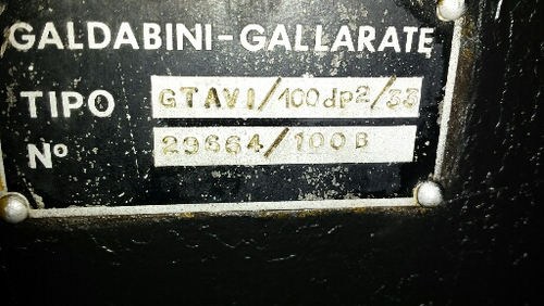 Pompa idraulica Galdabini GTAVI/100DP2/33
